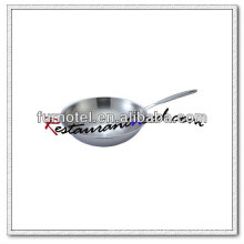 S190 Dia 250mm/ Dia 280mm Three-ply Copper Wok With Single Handle